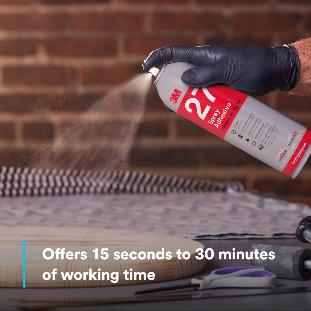 3M™ Multi-Purpose Spray Adhesive 27, Clear, 16 fl oz Can