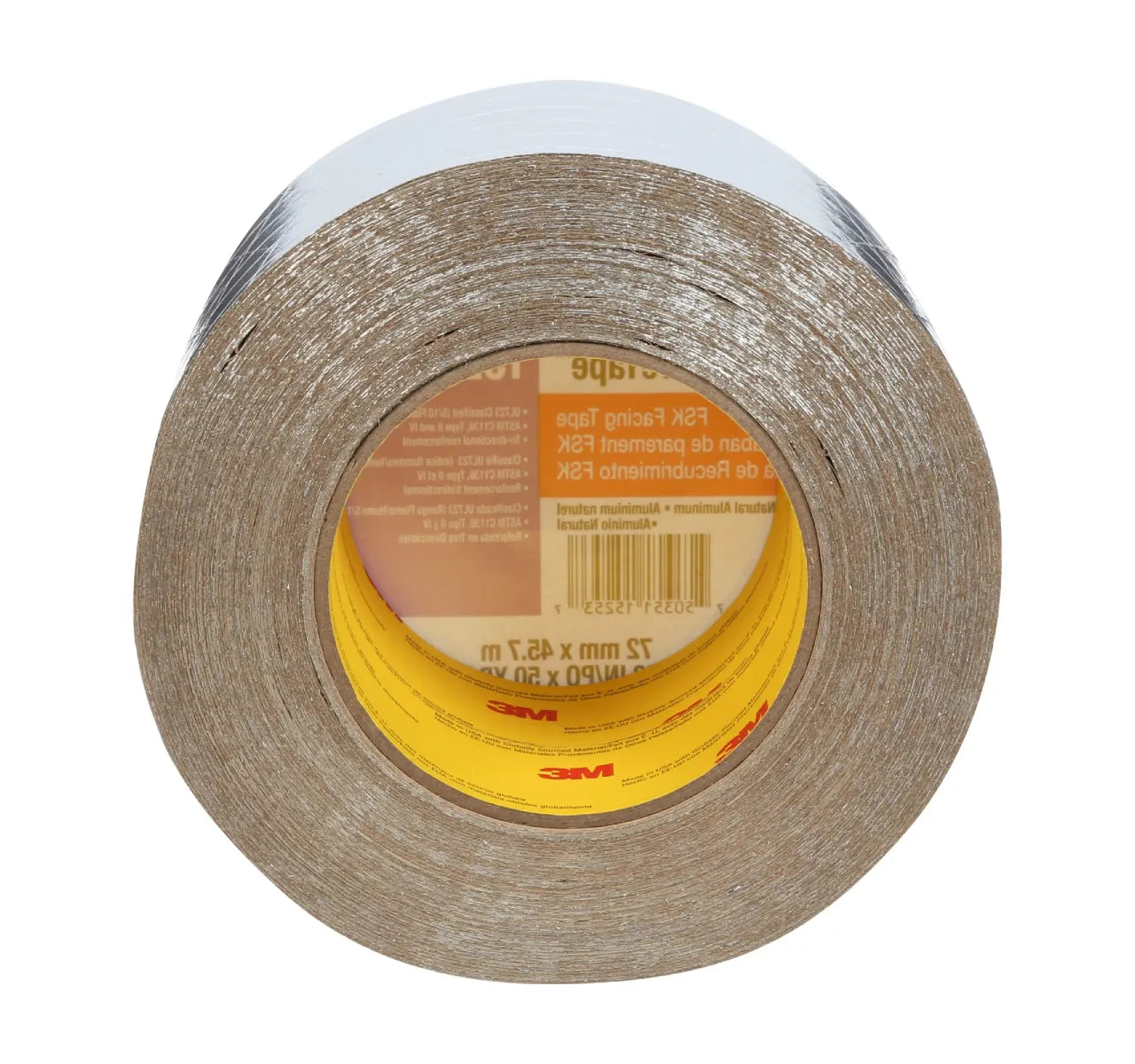 3M™ Venture Tape™ Aluminum Foil Tape 1520CW – 72 mm × 45.7 m, 16 Rolls/Case