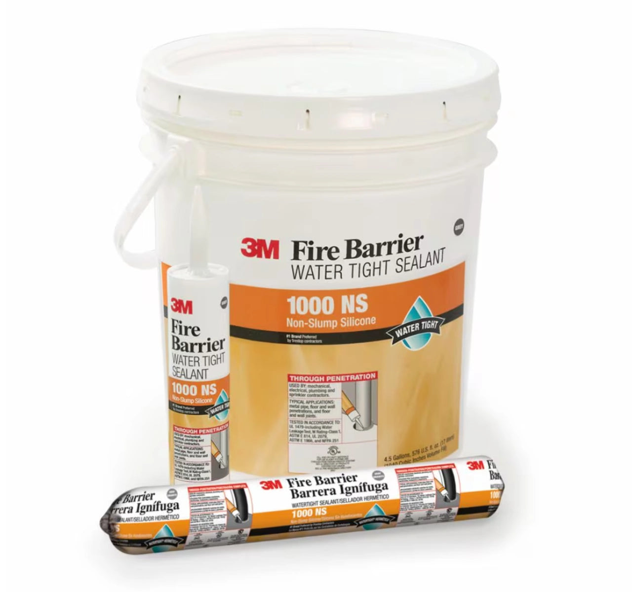 3M™ Fire Barrier Water Tight Sealant 1000 NS – Gray, 20 fl oz Sausage Pack